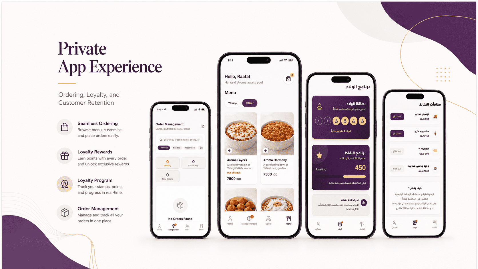 Aroma private app experience