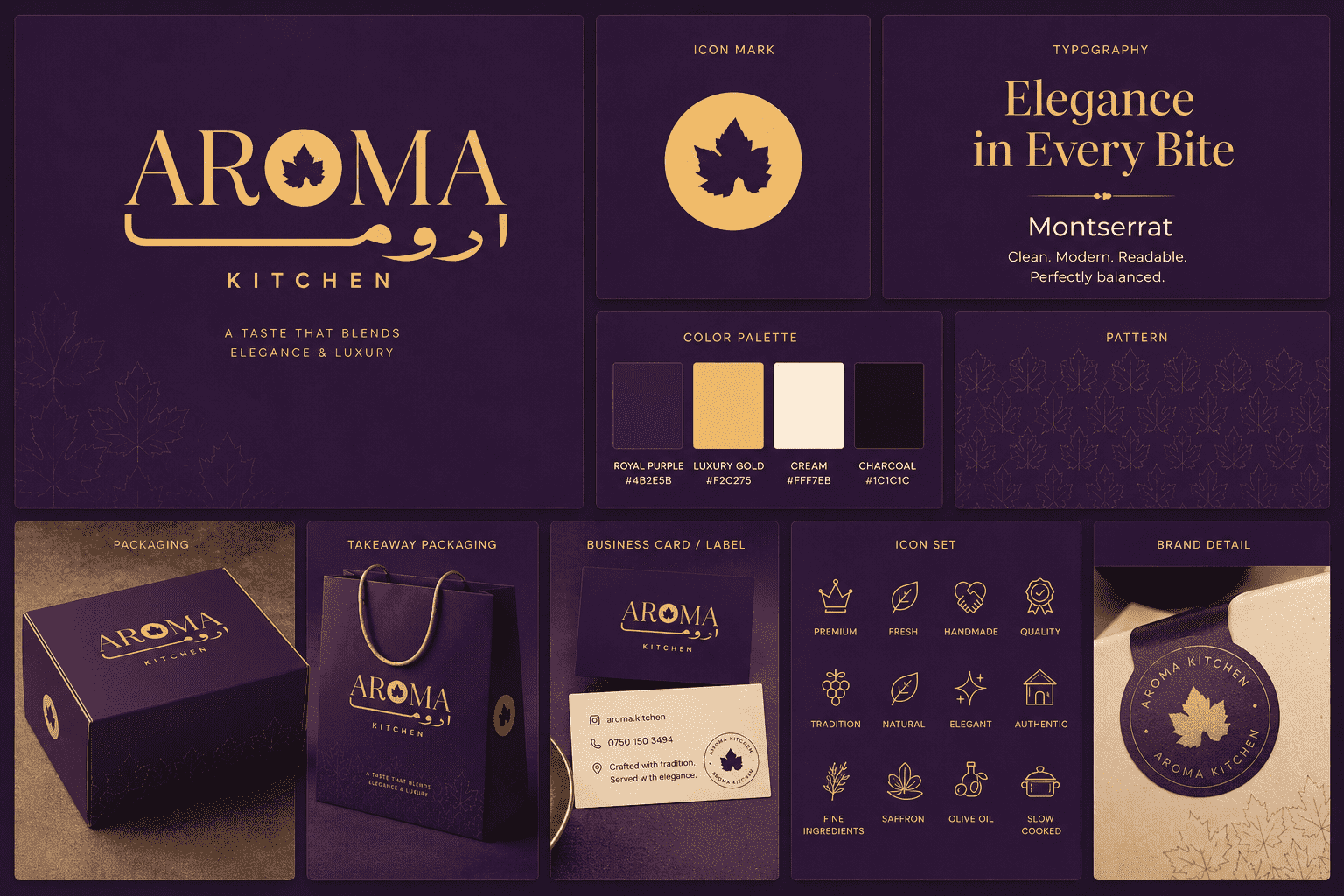 Aroma visual identity board