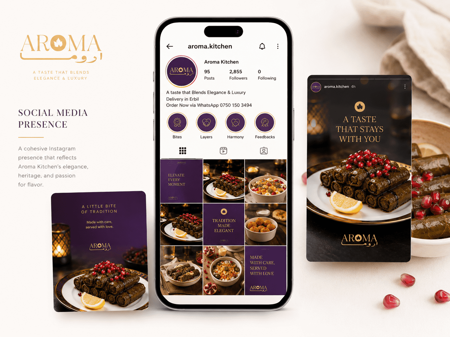 Aroma social media presence